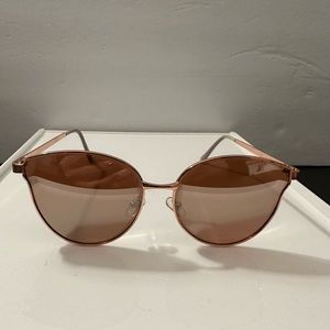 Rose Gold Full Rim Cat Eye Sunglasses